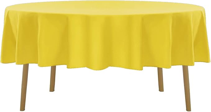 90 inch Round Tablecloth Washable Polyester Table Cloth Decorative Table Cover - Image 2