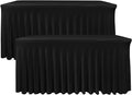 Nasitos Black Rectangle Tablecloths, 2 Pack by Nasitoshomedecor