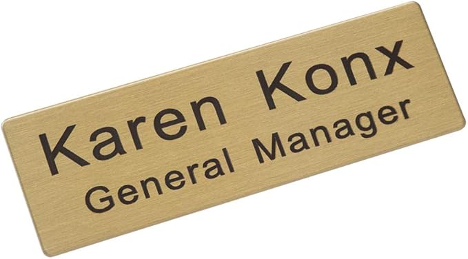 Custom Metal Engraved Name Tag Badge by Icomecn