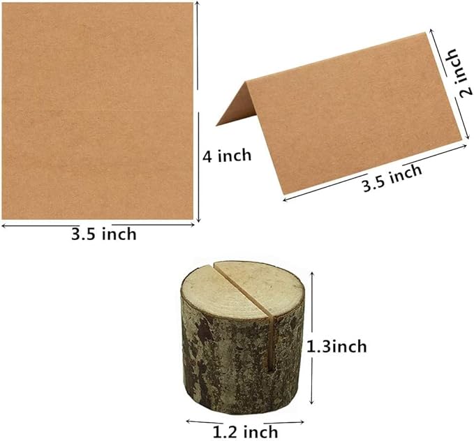 10Pcs Wood Place Card Holder Rustic Wood Table Numbers Holder - Image 7