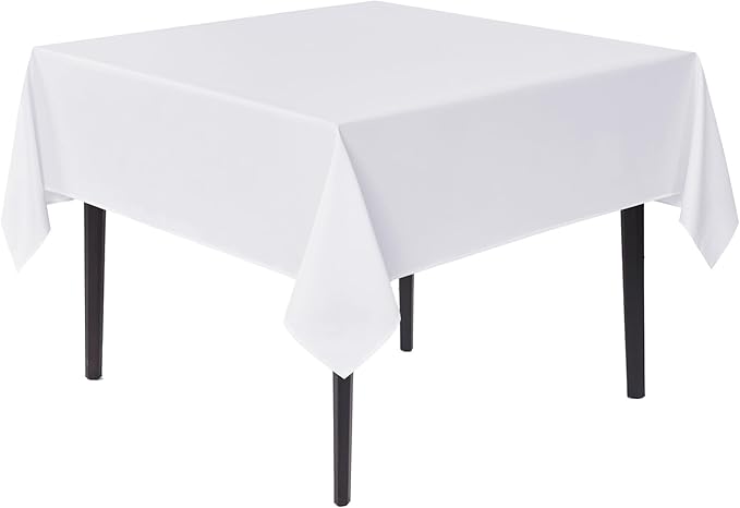 sancua White Square Tablecloths 60x60 Inch by sancua