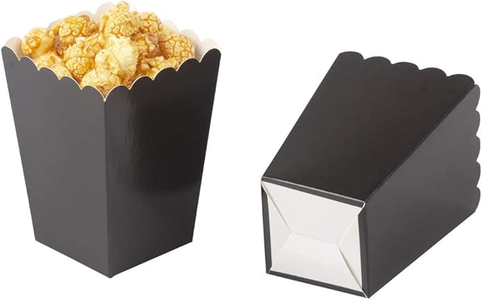 YESON Black Popcorn Boxes Mini Paper Popcorn Box by YESON