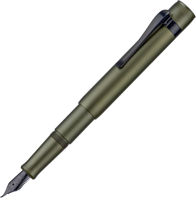 Hongdian M2 Black Forest Mini Fountain Pen, Bent Nib & Sleek Shape Aluminium - Image 2