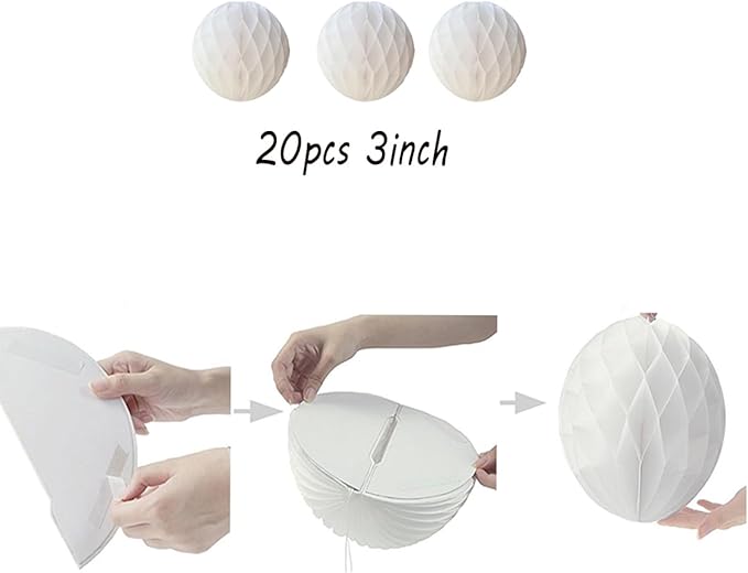 20pcs Honeycomb Flower Balls - Image 2