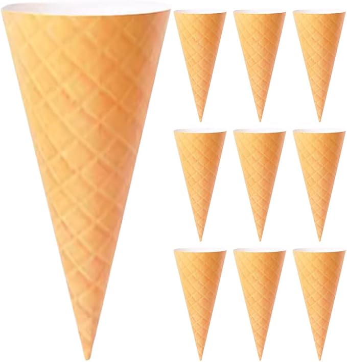LUOZZY 10PCS Ice Cream Cone Flower Bouquet Wrapping Paper Petal Cones by LUOZZY