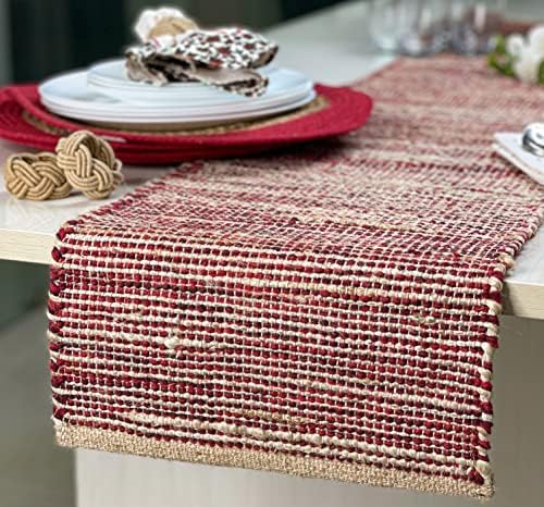 Chardin home Natural Jute Table Runner 13x108 Inch – Vintage Boho Rustic Table - Image 2