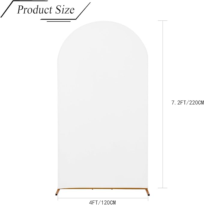bricia Wedding Arch Backdrop Stand Cover, 7.2FT Double Sided Stretchy Arch - Image 2