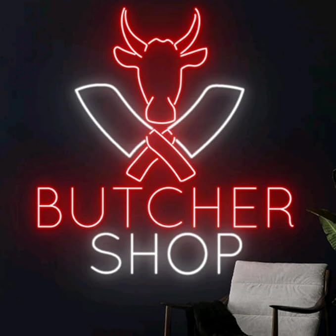 Butcher Shop Led Sign, Cow Led Light, Butcher Neon Light, Butcher Shop Neon Sign - Image 3