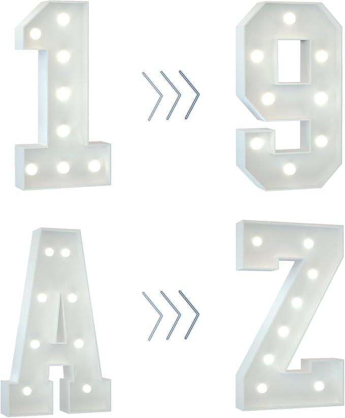 Marquee Numbers 3 Feet Tall Big Light Up Numbers Sweet 16 16th Happy Birthday - Image 2