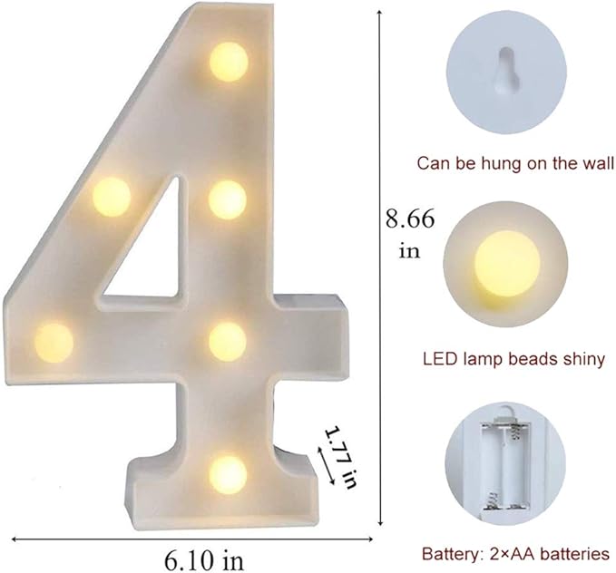 MUMUXI Marquee Light Up Letters | Large Light Up Numbers | Battery Powered and - Image 2
