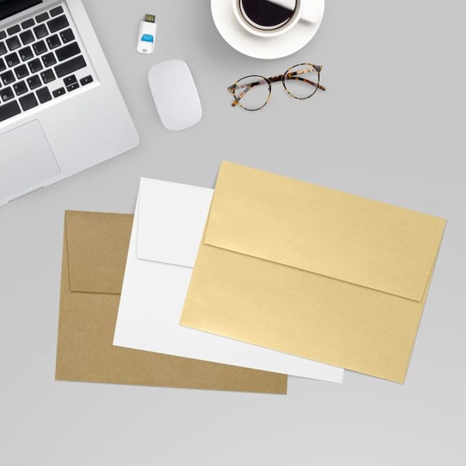 LUXPaper A7 Invitation Envelopes | Peel & Press | 5 1/4" x 7 1/4" | Blonde - Image 9