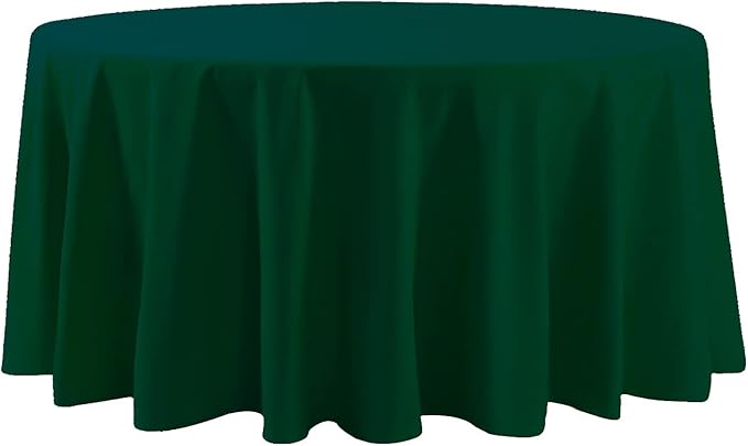108 inch Round Tablecloth Washable Polyester Table Cloth Decorative Table Cover - Image 2