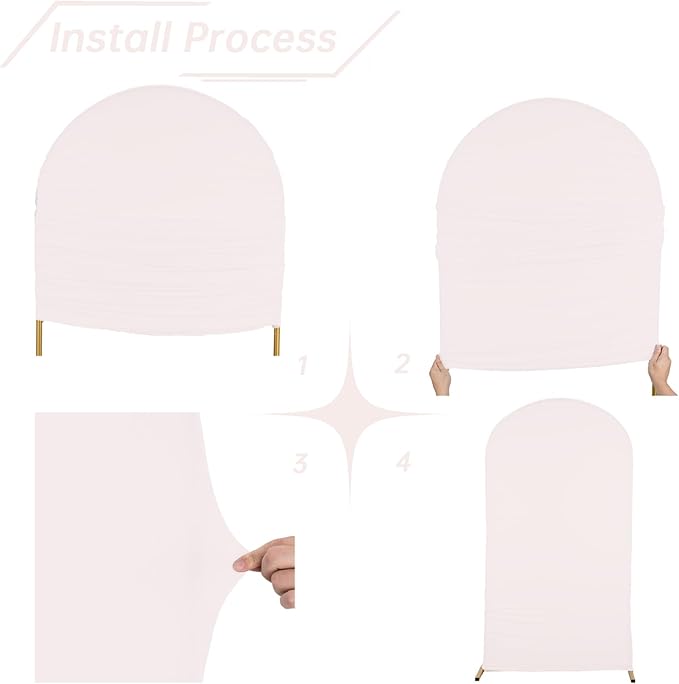 bricia Wedding Arch Backdrop Stand Cover, 7.2FT Double Sided Stretchy Arch - Image 3