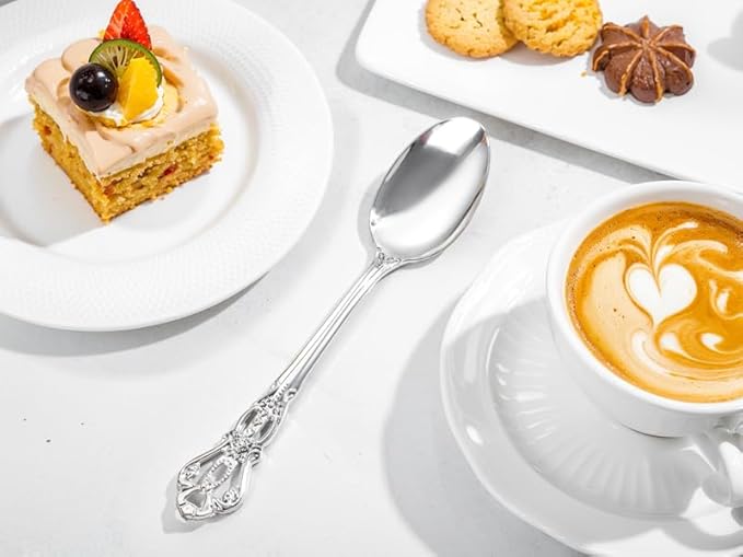 30PCS Silver Plastic Spoons - Image 8