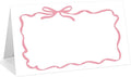25 Pack Pink Bow Wave Place Cards, Editable Name Cards by WwongxianB