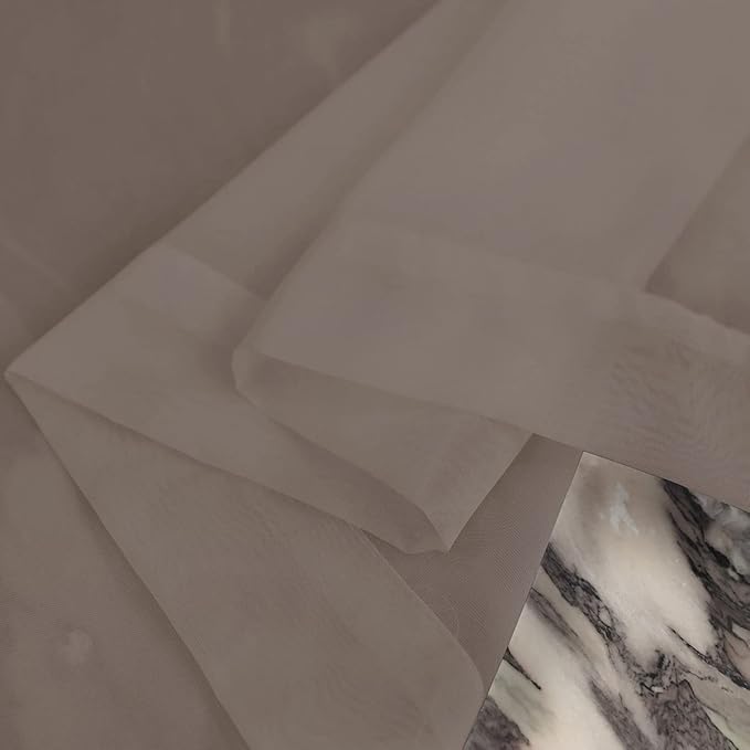 Window Light Grey Sheer Curtains 48 Inches Width 145 Inches Long 2 Panels Sheer - Image 5