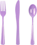 WDF 160 Piece Purple Plastic Silverware by WDF