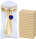 MDS Pack of 300 PCS Satin Chair Sashes Charmeuse Sateen Dining Chair Bows by MDS