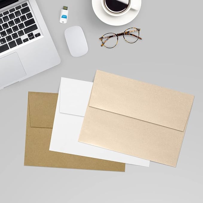 LUXPaper A7 Invitation Envelopes | Peel & Press | 5 1/4" x 7 1/4" | Taupe - Image 9