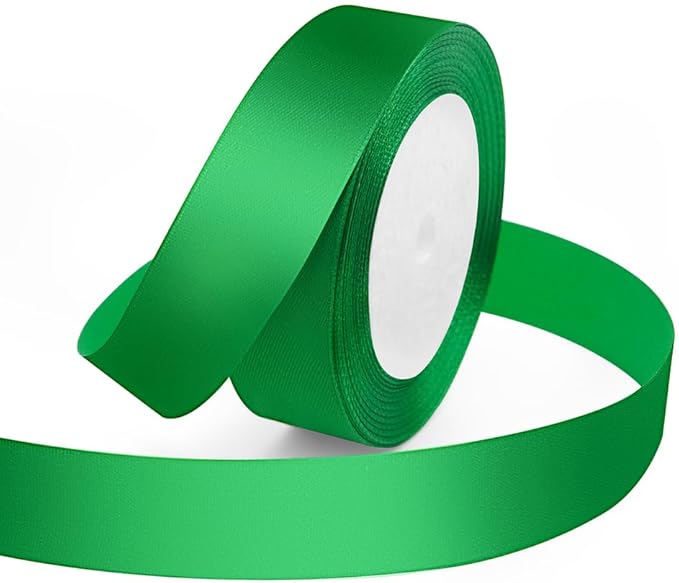 KMER LIFE Green Ribbon 1 Inches x 25 Yards Satin Ribbons Perfect by KMERLIFE