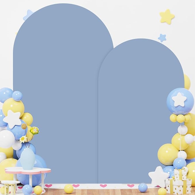 Arch Backdrop Stand and Cover Set 6FT 7.2FT Dusty Blue Arch Backdrop Covers Set - Image 5