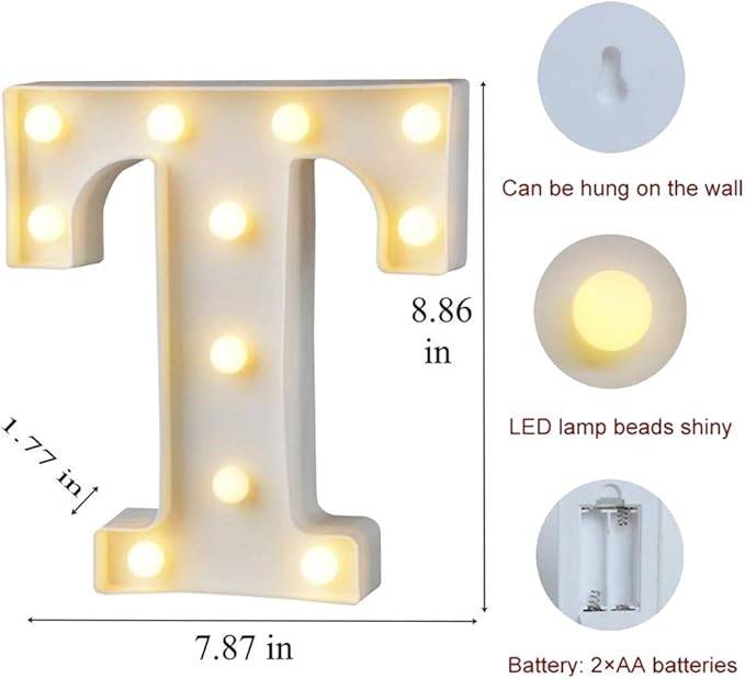 MUMUXI Marquee Light Up Letters | Large Light Up Numbers | Battery Powered and - Image 2