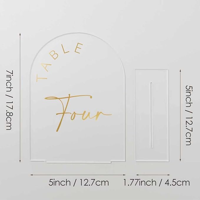 JINMURY Frosted Arch Wedding Table Numbers 1-25 - Image 2