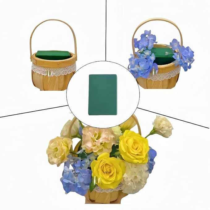 3 Pack Square Floral Foam Blocks – Strong Water Absorption & Moisture Retention - Image 7