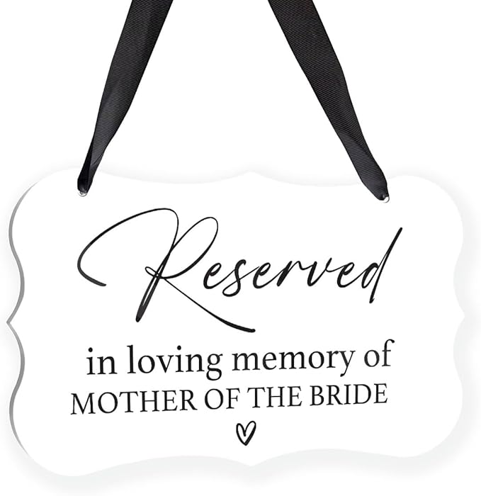 Acrylic Wedding Sign, Ring Bearer Sign, Reserved Seating Signs, by Unknown