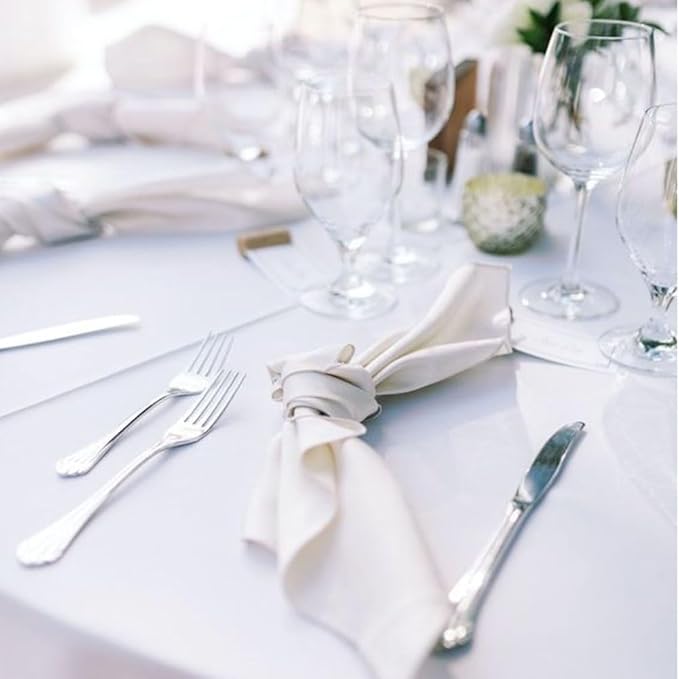 6 Pack White Table Cloth Rectangle Table 60 x 102 Inch Tablecloths - Image 6