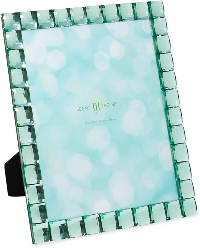 Isaac Jacobs Decorative Sparkling Light Green Jewel Picture Frame, Photo by IsaacJacobs
