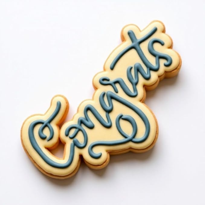 Congrats Hand Lettered Stencil and Cookie Cutter, Cookie Stencil, Cutter Stenci - Image 6