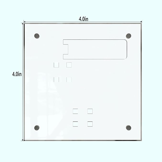 HELPLEX Picture Frames, 1 Pack 4x4 inch Acrylic Picture Frame Clear 4 x 4 Photo - Image 6