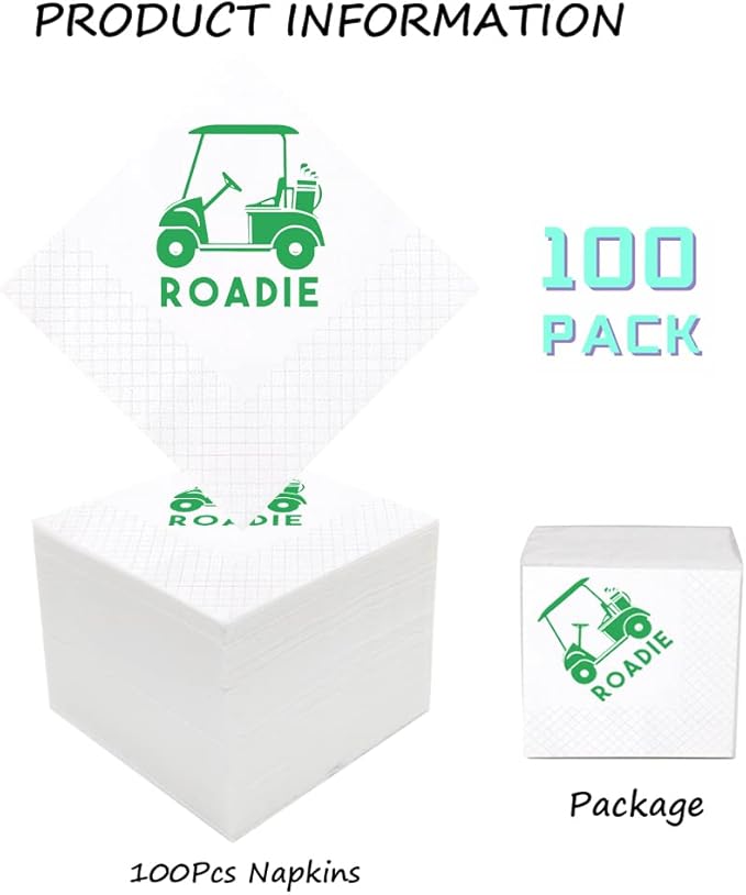 Golf Cocktail Napkins, 100 Pack Par-Fect Together Golf Themed Paper Cocktail - Image 2