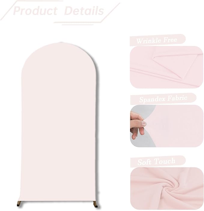 bricia Wedding Arch Backdrop Stand Cover, 5FT Double Sided Stretchy Arch Cover - Image 4
