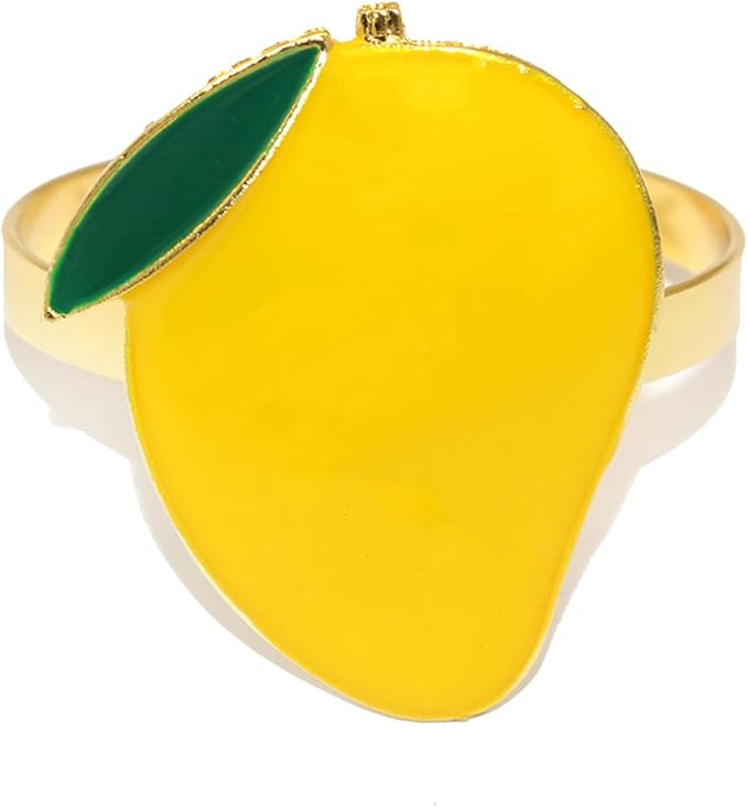 Napkin Rings Set of 6 Yellow Lemon Napkin Rings - Image 8