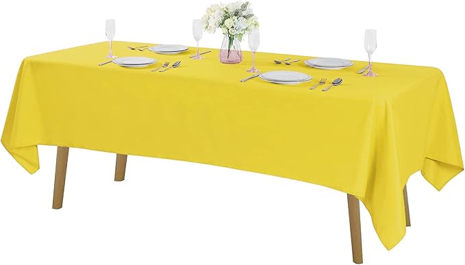 Rectangle Tablecloth 60x120 inch Washable Polyester Fabric Table Cloth by Cupuamon