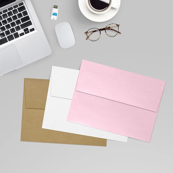 LUXPaper A7 Invitation Envelopes | Peel & Press | 5 1/4" x 7 1/4" | Rose Quartz - Image 9