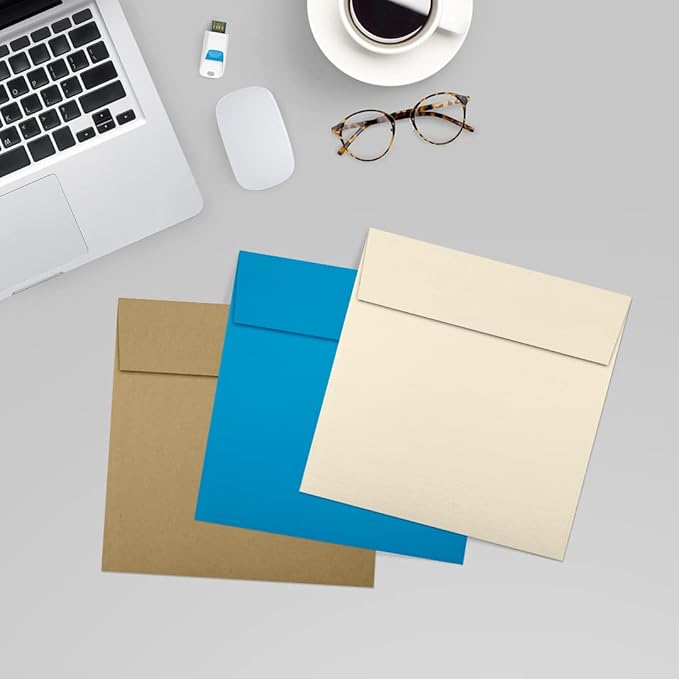 LUXPaper Square Invitation Envelopes | Peel & Press | 6 1/2" x 6 1/2" | Natural - Image 8