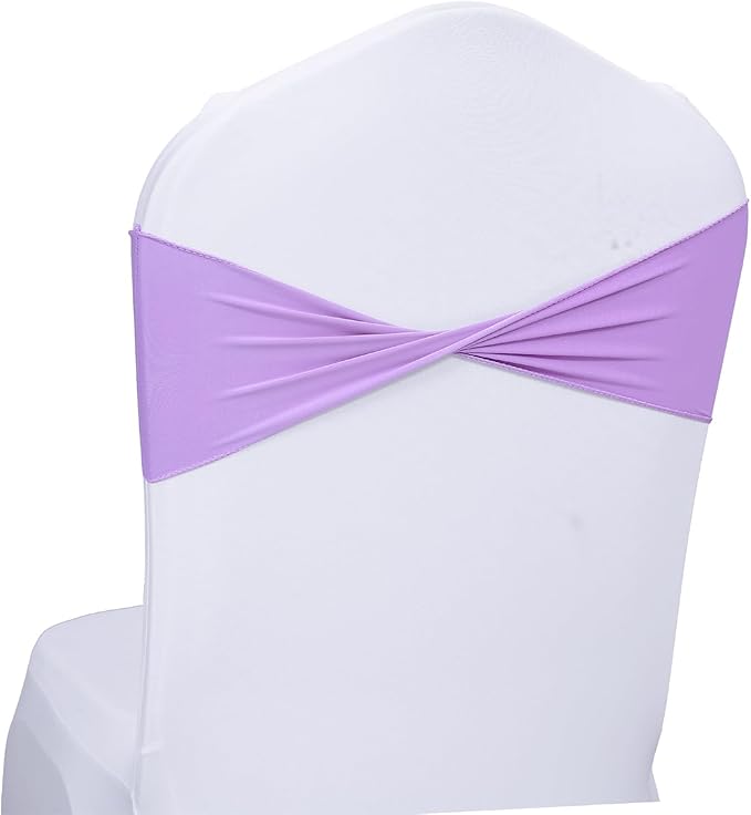 MDS Pack of 200 Spandex Chair Sashes Bows Elastic Stretch Dining Chair Bands by MDS