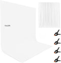 10X20ft White Photo Backdrops for Photography, LCUIRC TWO ROD POCKET White by LCUIRC