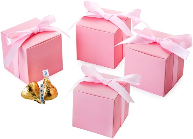 AWELL Pink Gift Candy Box Bulk 2x2x2 inches - Image 5