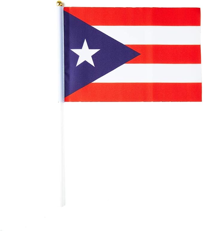 Puerto Rico Flag Puerto Rican Flag, Small Mini Handheld Puerto Rico Flags on - Image 2