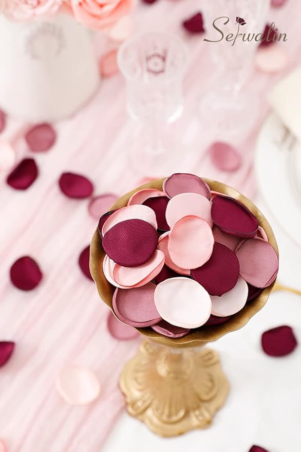 Serwalin 500pcs Silk Rose Petals Artificial Flowers Petals - Image 2