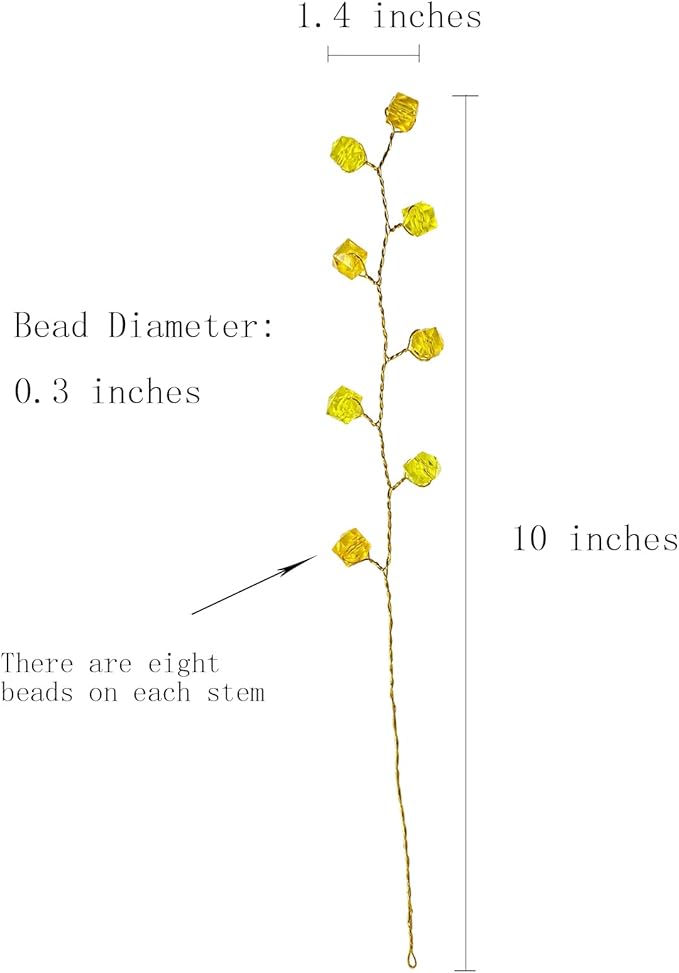 16PCS Crystal Artificial Flowers Bouquets Handmade Acrylic Flower Branches Fake - Image 2