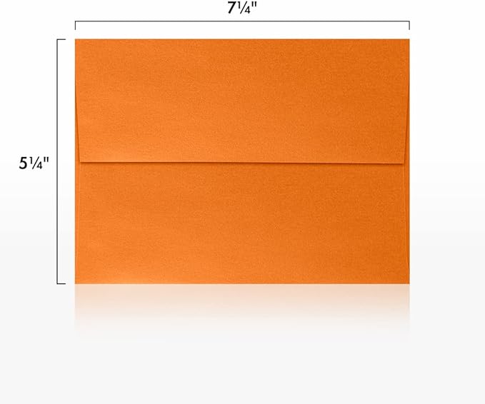 LUXPaper A7 Invitation Envelopes | Peel & Press | 5 1/4" x 7 1/4" | Flame - Image 3