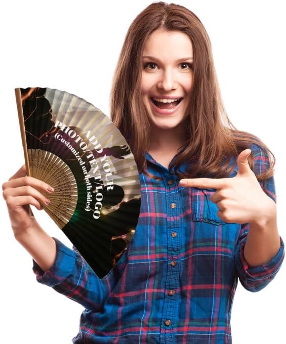 Decorative Folding Fans Personalized Fans Custom Fans Handheld Clack Fans - Image 5