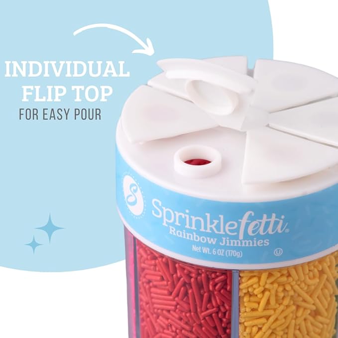 Sweets Indeed Sprinkles 6 Cell Edible Sprinkle Mix Jimmies Perfect - Image 4