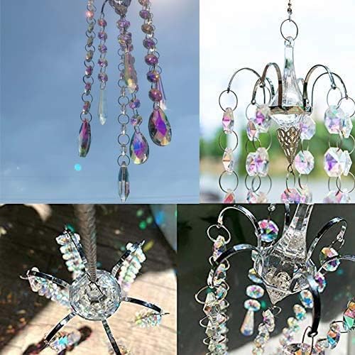 H&D HYALINE & DORA Chandelier Wind Chimes AB Coating Crystal Prisms Hanging - Image 6