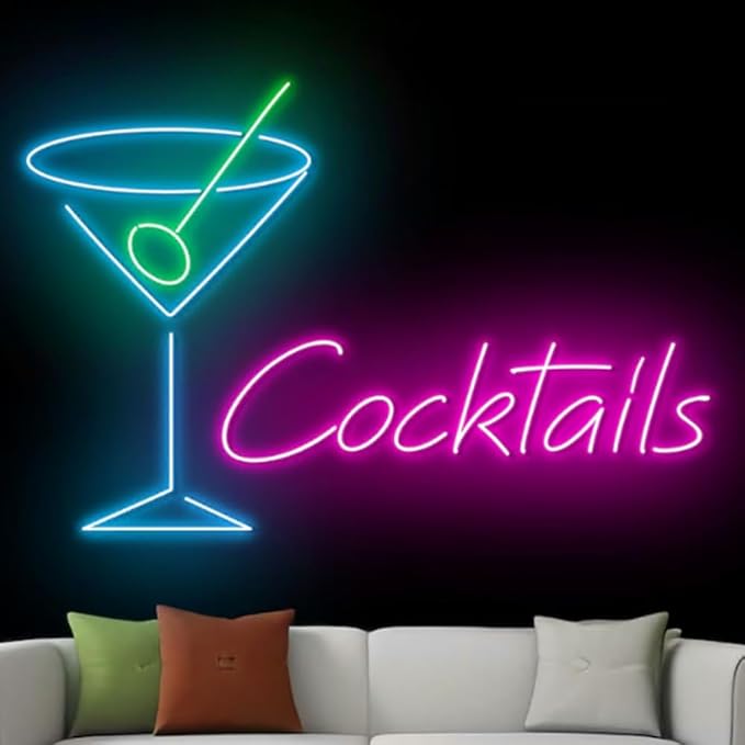 Martini Cocktails Neon Sign, Cocktail Led Sign, Cocktail Martini Neon Light - Image 4